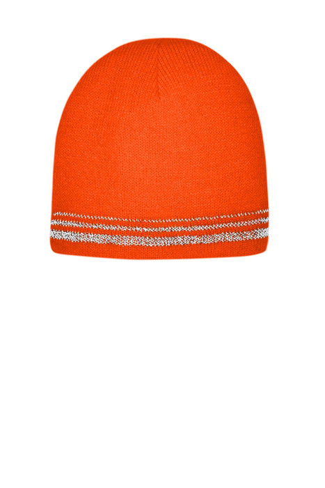CornerStone ®  Lined Enhanced Visibility with Reflective Stripes Beanie CS804 - iSignShop