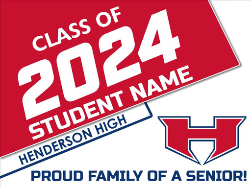 Henderson Texas Highschool Graduation Student Senior Sign - iSignShop