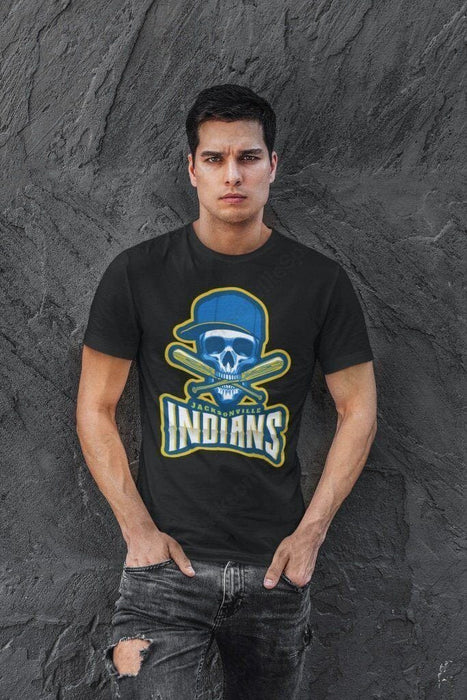 Jacksonville Indians T-shirt 2020 Baseball Skull Cross Bat - iSignShop