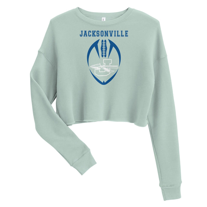 Jacksonville Texas Football Crop Sweatshirt - iSignShop