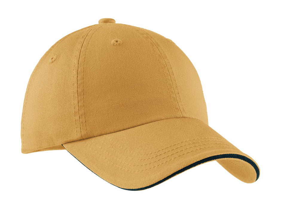 Port Authority® Sandwich Bill Cap with Striped Closure.  C830 - iSignShop