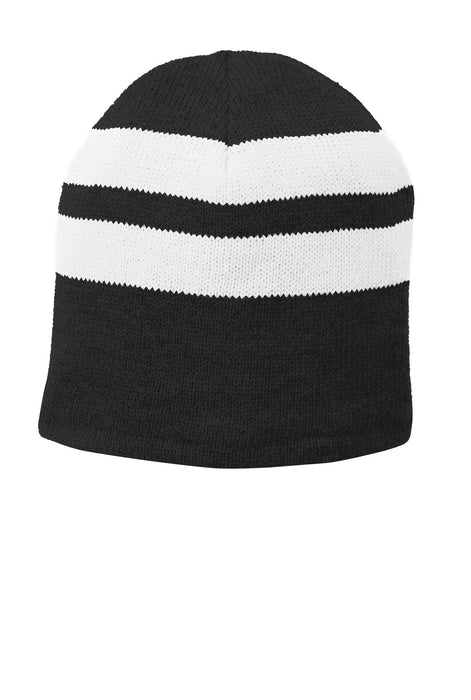 Port & Company® Fleece-Lined Striped Beanie Cap. C922 - iSignShop