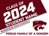 Whitehouse Texas Highschool Graduation Student Senior Sign - iSignShop